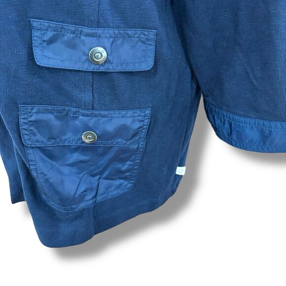 NWT Chico’s Size 2 (L ) Blue Zenergy Slub 100% Cotton Jersey Weekend Jacket - Picture 4 of 5